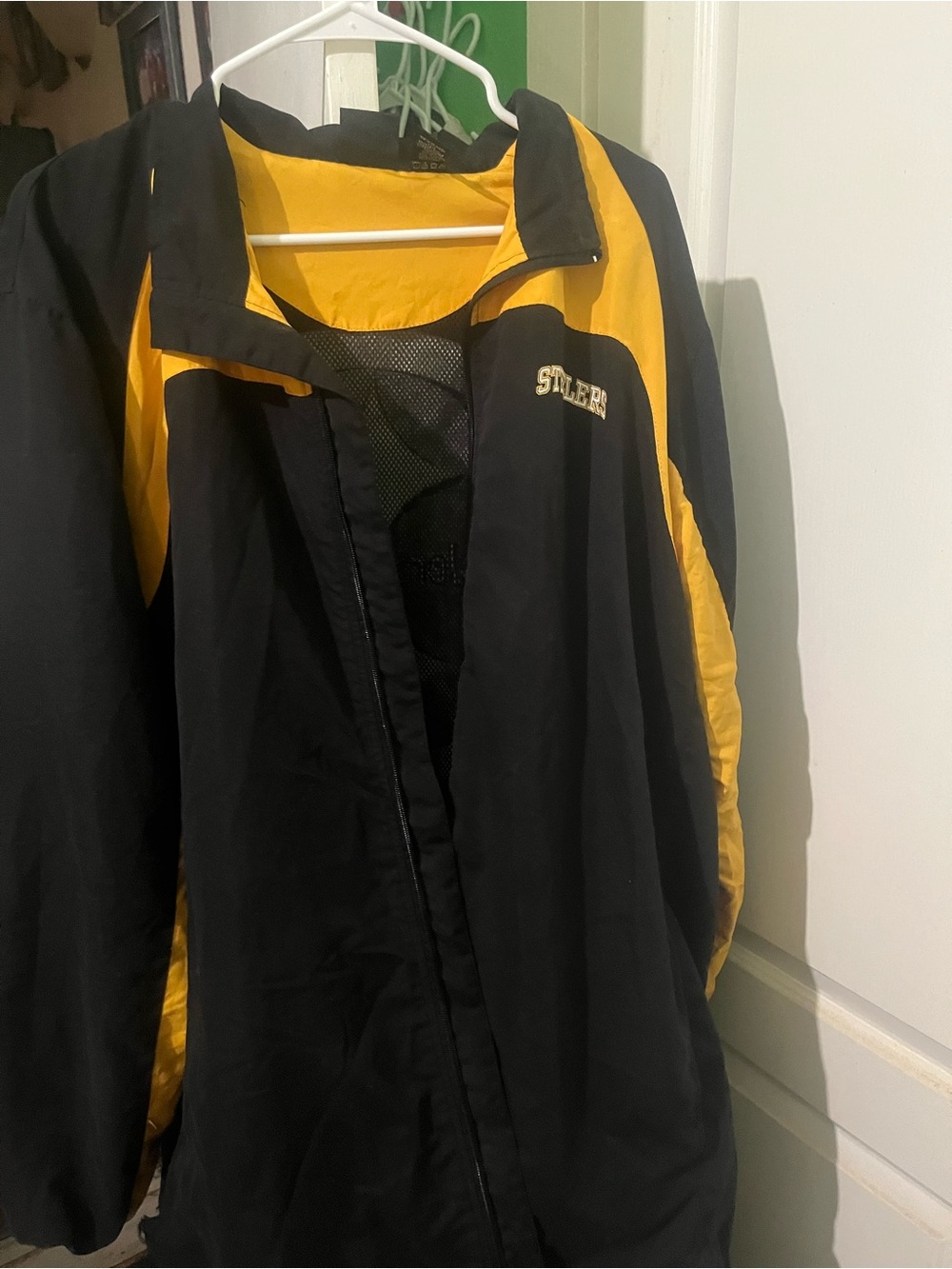 NFL Black and Yellow Windbreaker with Team Embroidery